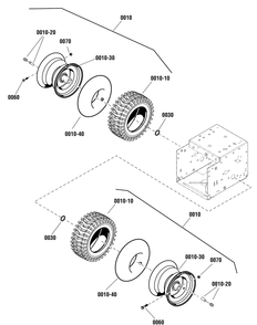 Wheel And Tire Group Diagram and Parts List for 1696079 2011 Briggs and Stratton Snow Blower